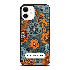 COACH NEW YORK LOGO TEA ROSE PATTERN iPhone 12 Case