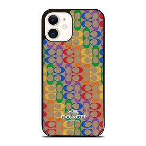 COACH NEW YORK RAINBOW PATTERN ICON iPhone 12 Case