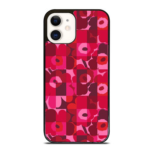 MARIMEKKO FLOWER PATTERN RED iPhone 12 Case