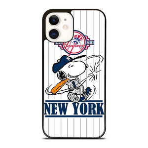 NEW YORK YANKEES LOGO BASEBALL SNOOPY THE PEANUTS iPhone 12 Case