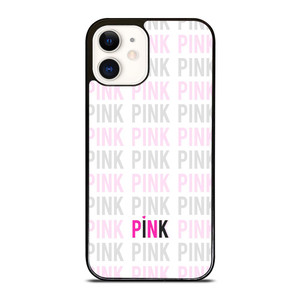 PINK VICTORIA'S SECRET LOGO iPhone 12 Case