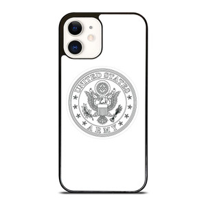 US ARMY EMBLEM WHITE iPhone 12 Case