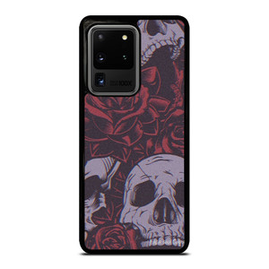 BLACK SKULLS AND ROSES Samsung Galaxy S20 Ultra  Case