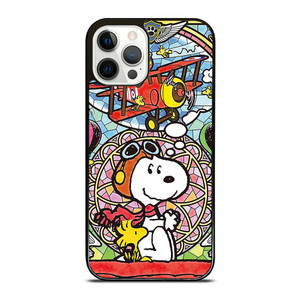 SNOOPY THE PEANUTS GLASS ART iPhone 12 Pro Case