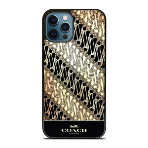 COACH NEW YORK LOGO BATIK PARANG PATTERN iPhone 12 Pro Max Case