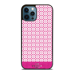 COACH NEW YORK PINK LOGO iPhone 12 Pro Max Case