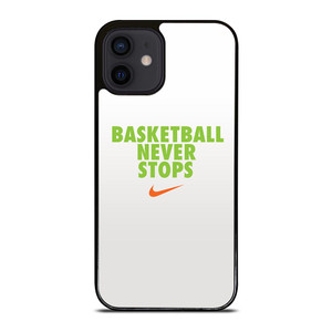 BASKETBALL NEVER STOPS GREEN iPhone 12 Mini Case