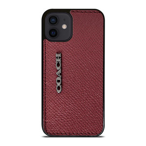COACH NEW YORK LOGO ON RED WALLET iPhone 12 Mini Case