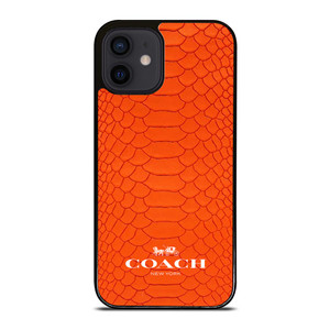 COACH NEW YORK LOGO ORANGE SNAKE iPhone 12 Mini Case