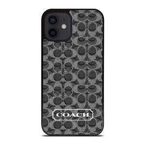 COACH NEW YORK LOGO PATTERN BLACK iPhone 12 Mini Case
