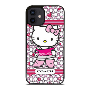 COACH NEW YORK LOGO PINK HELLO KITTY iPhone 12 Mini Case
