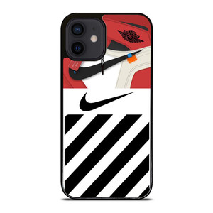 NIKE AIR JORDAN SHOES OFF WHITE LOGO iPhone 12 Mini Case