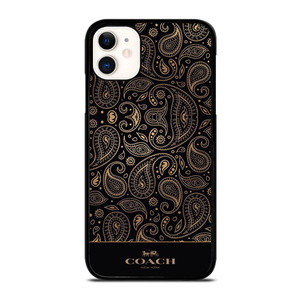 COACH NEW YORK LOGO BATIK BLACK PATTERN iPhone 11 Case