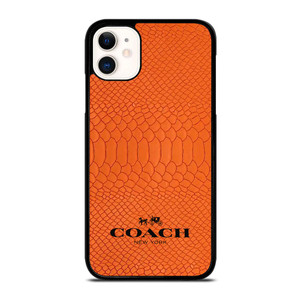 COACH NEW YORK LOGO ORANGE SKIN iPhone 11 Case