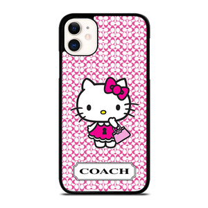 COACH NEW YORK LOGO PATTERN HELLO KITTY iPhone 11 Case