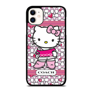COACH NEW YORK LOGO PINK HELLO KITTY iPhone 11 Case