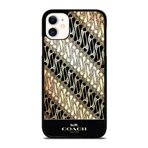COACH NEW YORK LOGO BATIK PARANG PATTERN iPhone 11 Case