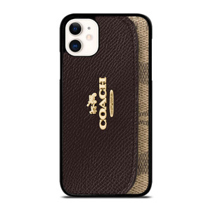 COACH NEW YORK LOGO BROWN WALLET iPhone 11 Case