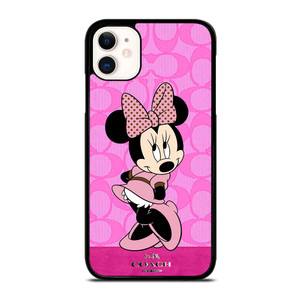COACH NEW YORK PINK LOGO MINNIE MOUSE DISNEY iPhone 11 Case