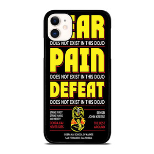 COBRA KAI KARATE QUOTES iPhone 11 Case