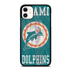 MIAMI DOLPHINS WOODEN LOGO iPhone 11 Case