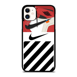 NIKE AIR JORDAN SHOES OFF WHITE LOGO iPhone 11 Case