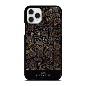 COACH NEW YORK LOGO BATIK BLACK PATTERN iPhone 11 Pro Case