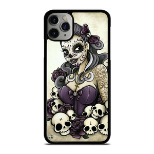 SUGAR SKULL TATTOO GIRL iPhone 11 Pro Case