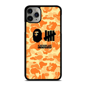 BATHING APE UNDEFEATED ORANGE CAMO iPhone 11 Pro Max Case