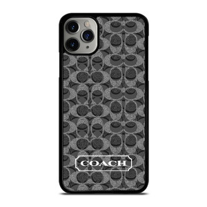 COACH NEW YORK LOGO PATTERN BLACK iPhone 11 Pro Max Case