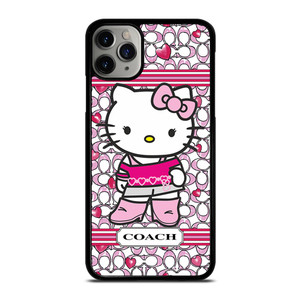 COACH NEW YORK LOGO PINK HELLO KITTY iPhone 11 Pro Max Case