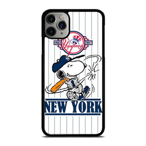 NEW YORK YANKEES LOGO BASEBALL SNOOPY THE PEANUTS iPhone 11 Pro Max Case