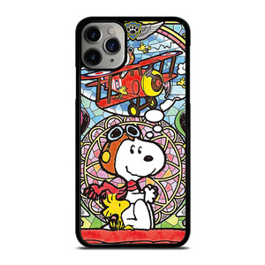 SNOOPY THE PEANUTS GLASS ART iPhone 11 Pro Max Case