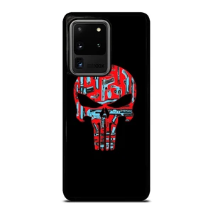 THE PUNISHER SKULL RED BLUE ARTWORK Samsung Galaxy S20 Ultra  Case