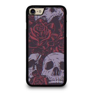 BLACK SKULLS AND ROSES iPhone 7 Case BLACK SKULLS AND ROSES iPhone 7 Case