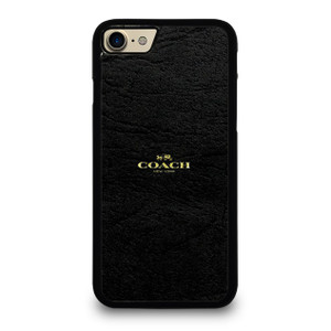 COACH NEW YORK BLACK LEATHER iPhone 7 Case