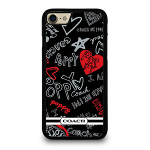 COACH NEW YORK POPPY BLACK iPhone 7 Case COACH NEW YORK POPPY BLACK iPhone 7 Case
