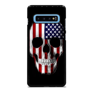 AMERICAN FLAG SKULL METAL Samsung Galaxy S10 Plus Case AMERICAN FLAG SKULL METAL Samsung Galaxy S10 Plus Case
