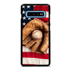 BASEBALL GLOVE AMERICAN FLAG Samsung Galaxy S10 Plus Case