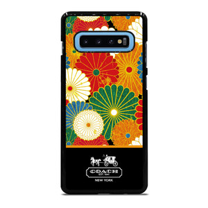 COACH NEW YORK COLORFUL FLORAL LOGO Samsung Galaxy S10 Plus Case