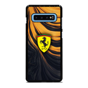 FERRARI LOGO YELLOW LIQUID Samsung Galaxy S10 Plus Case