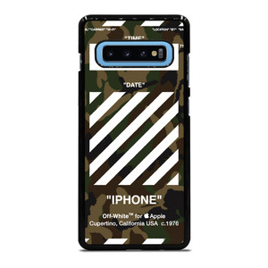 OFF WHITE CAMO BACKGROUND Samsung Galaxy S10 Plus Case