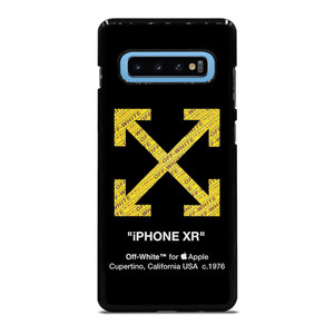 OFF WHITE YELLOW LOGO X APPLE Samsung Galaxy S10 Plus Case