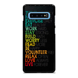 QUOTE INSPIRATIONAL THINK POSITIVELY Samsung Galaxy S10 Plus Case
