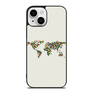 MINIMALISTIC WORLD MAP iPhone 13 Mini Case
