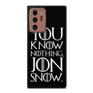 GAME OF THRONES KNOW NOTHING JON SNOW black rubber Samsung Galaxy Note 20 Ultra Case GAME OF THRONES KNOW NOTHING JON SNOW black rubber Samsung Galaxy Note 20 Ultra Case