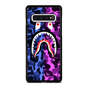 BAPE SHARK LOGO BLUE VIOLET Samsung Galaxy S10 Case BAPE SHARK LOGO BLUE VIOLET Samsung Galaxy S10 Case