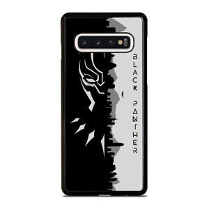 BLACK PANTHER BLACK WHITE FAN ART Samsung Galaxy S10 Case BLACK PANTHER BLACK WHITE FAN ART Samsung Galaxy S10 Case