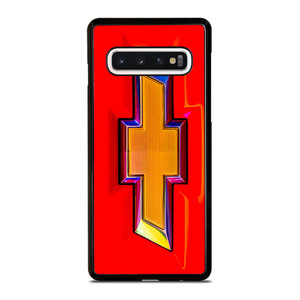 CHEVROLET GLOWING RED LOGO Samsung Galaxy S10 Case CHEVROLET GLOWING RED LOGO Samsung Galaxy S10 Case
