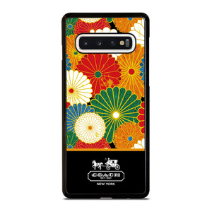 COACH NEW YORK COLORFUL FLORAL LOGO Samsung Galaxy S10 Case